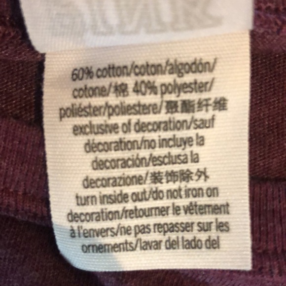 PINK 3/4 SLEEVE RED SEQUIN BLING T SHIRT WOMENS XS - Picture 7 of 7